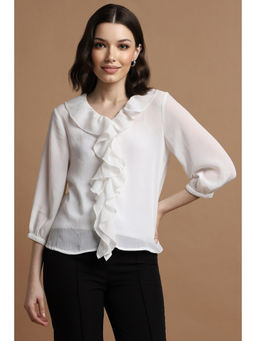 Allen Solly - Women White Solid Casual Top