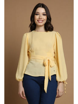 Allen Solly - Women Mustard Textured Casual Top