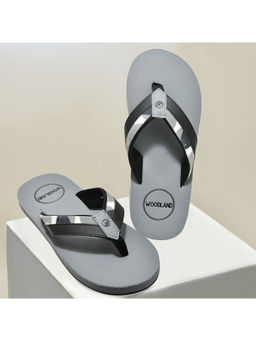 WOODLAND - Solid Mens FlipFlops-Grey
