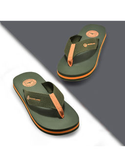 WOODLAND - Round Toe Mens FlipFlops-Olive