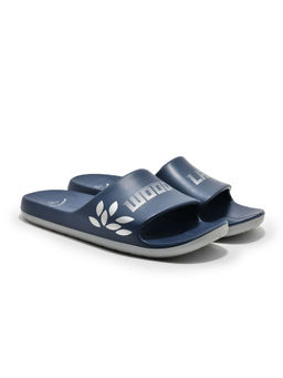 WOODLAND - Mens Printed Slip On Sliders-Navy Blue