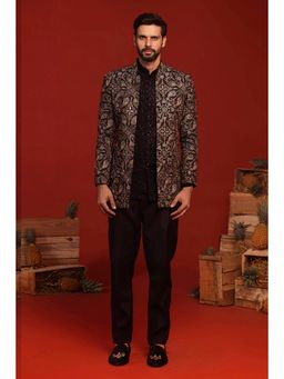 KALPRAAG - Pradyut Black Kurta and Pant with Coat