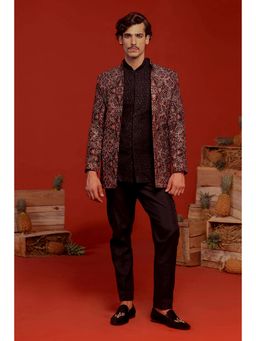 KALPRAAG - Vibhor Black Kurta and Pant with Coat