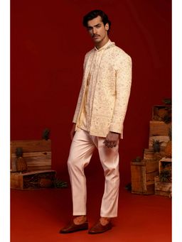 KALPRAAG - Sampat Cream Kurta and Pant with Coat