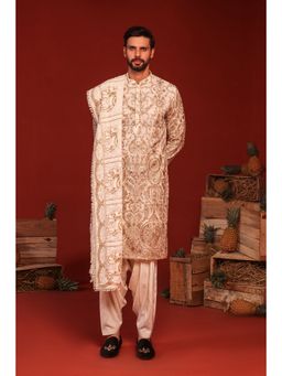 KALPRAAG - Shubh Ivory Kurta with Patiala Pant and Dupatta