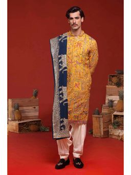 KALPRAAG - Amartya Haldi Yellow Kurta with Patiala Pant and Dupatta