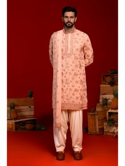 KALPRAAG - Sainya Pink Kurta with Patiala Pant and Dupatta