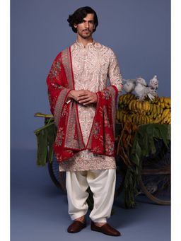 KALPRAAG - Pink Viscose Embroidered Kurta with Salwar and Dupatta