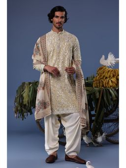 KALPRAAG - Green Viscose Embroidered Kurta with Salwar and Dupatta