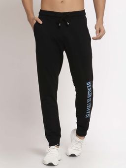 Club York - Men Black Printed Joggers