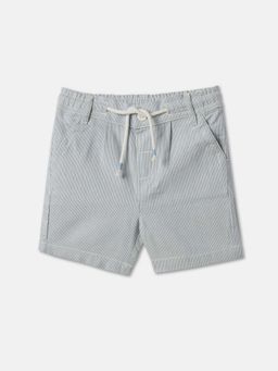 R&B - Cotton Relaxed Fit Drawstring Waist Pleated Hem Boys Shorts