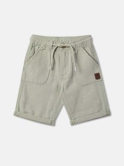 R&B - Cotton Relaxed Fit Drawstring Waist Cuffed Hem Boys Shorts