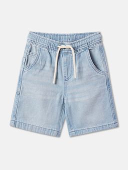 R&B - Cotton Relaxed Fit Elastic Waist Dyed Boys Shorts