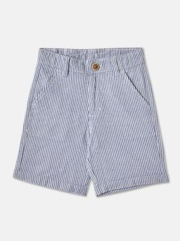 R&B - Cotton Striped Mid Waist Clean Hem Boys Shorts