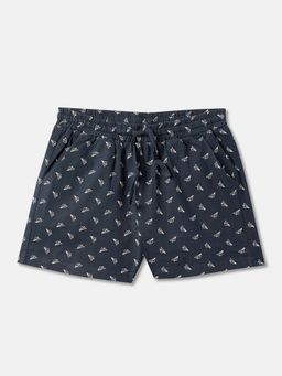 R&B - Cotton Printed Mid-Rise Clean Hem Girls Shorts