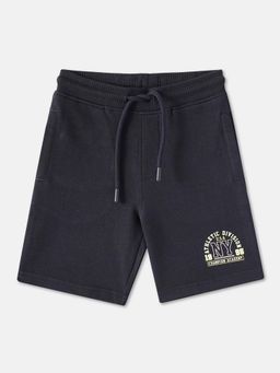 R&B - Cotton Embroidered Mid Rise Drawstring Waist Clean Hem Boys Shorts