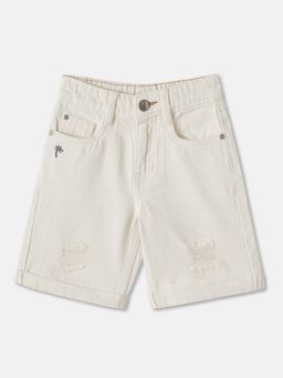 R&B - Cotton Regular Fit Mid Waist Frayed Hem Boys Shorts