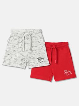 R&B - Cotton Relaxed Fit Elastic Waist Clean Hem Boys Shorts (Pack of 2)