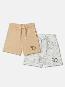 R&B - Cotton Relaxed Fit Elastic Waist Clean Hem Boys Shorts (Pack of 2)