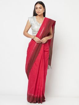 Fabindia - Cotton Woven Stitched Saree Without Blouse
