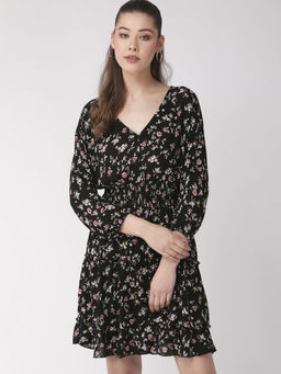 Twenty Dresses by Nykaa Fashion - Black Floral My Sweetheart Dress