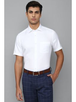 Louis Philippe - White Solid Formal Shirt