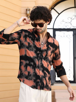 Campus Sutra - Men Black Printed Casual Shirt