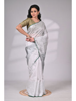 SAANTHA - Handloom Tissue Silk Saree with Unstitched Blouse