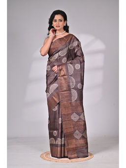 SAANTHA - Handloom Tussar Saree with Unstitched Blouse