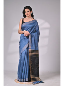 SAANTHA - Handloom Tussar Viscose Saree with Unstitched Blouse