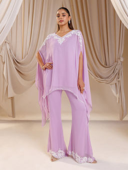 Label S4U - Lilac Georgette Embellished Co-Ord Set