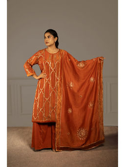 Punam Khetann - Agni Kashta Kurta with Palazzo & Dupatta