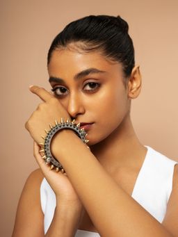 Curio Cottage - Gypsy Surya Chakra Dual Tone Kada