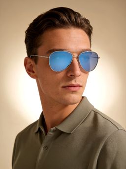 IDEE - Silver S2694 C4 59 Aviator Frame Style Sunglasses_IDS2694C4SG