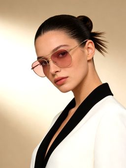 IDEE - Gold S2695 C2 57 Aviator Frame Style Sunglasses_IDS2695C2SG
