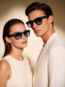 IDEE - Blue Square 100% Uv Protected Polarized Sunglasses For Unisex Size 50