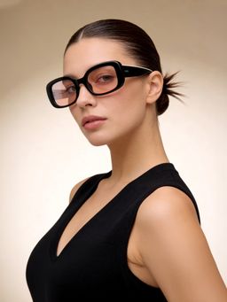 IDEE - Peach Rectangle 100% Uv Protected Sunglasses For Women Size 55