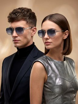 IDEE - Blue Irregular 100% Uv Protected Sunglasses For Unisex Size 57
