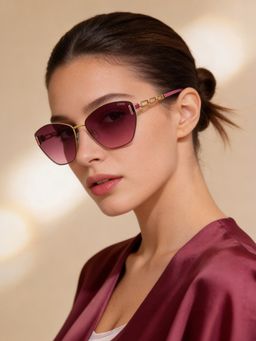 IDEE - 100% Uv Protected Butterfly Wine Sunglasses for Women-Ids3152C2Sg (62)