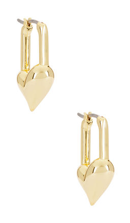 Jenny Bird - Jenny Padlock Heart Huggies Earrings