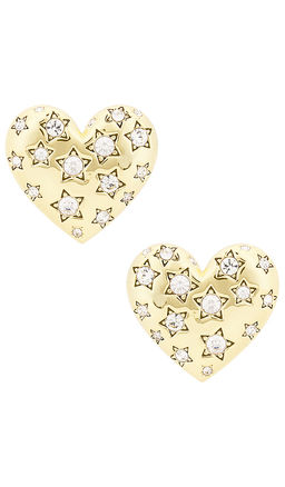 Lele Sadoughi - Celestial Heart Button Earring