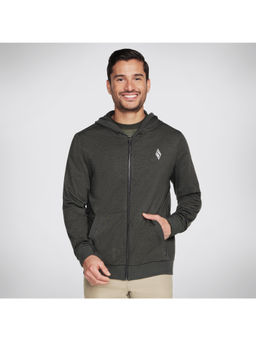 SKECHERS - Knits Ultra Go Full Zip Hoodie Olive
