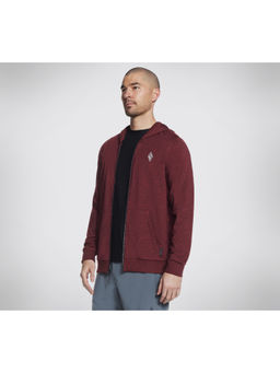 SKECHERS - Knits Ultra Go Full Zip Hoodie Maroon