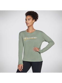 SKECHERS - Signature Long Sleeve T-Shirt Olive Green