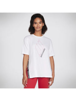 SKECHERS - Diamond Logo Tape Tee T-Shirt White