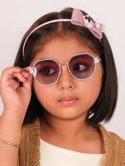 DukieKooky - Blue Polarized and Uv Protected Square Sunglass (3-12 Years)