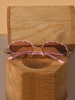 DukieKooky - Pink Polarized and Uv Protected Oval Sunglass (3-12 Years)
