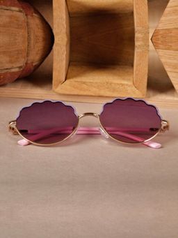 DukieKooky - Light Purple Polarized and Uv Protected Oval Sunglass (3-12 Years)