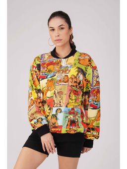 The Clothing Factory - Garfield: Comic Collage Printed Bomber Jacket