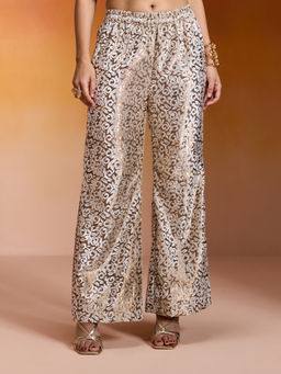 Gajra Gang - Gold Tissue Velour Straight Pant Hautie Bride